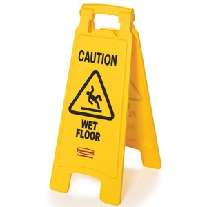 Warning Wet Floor SiteForce® A-Frame Safety Temporary Floor Stand Sign - 600x300mm